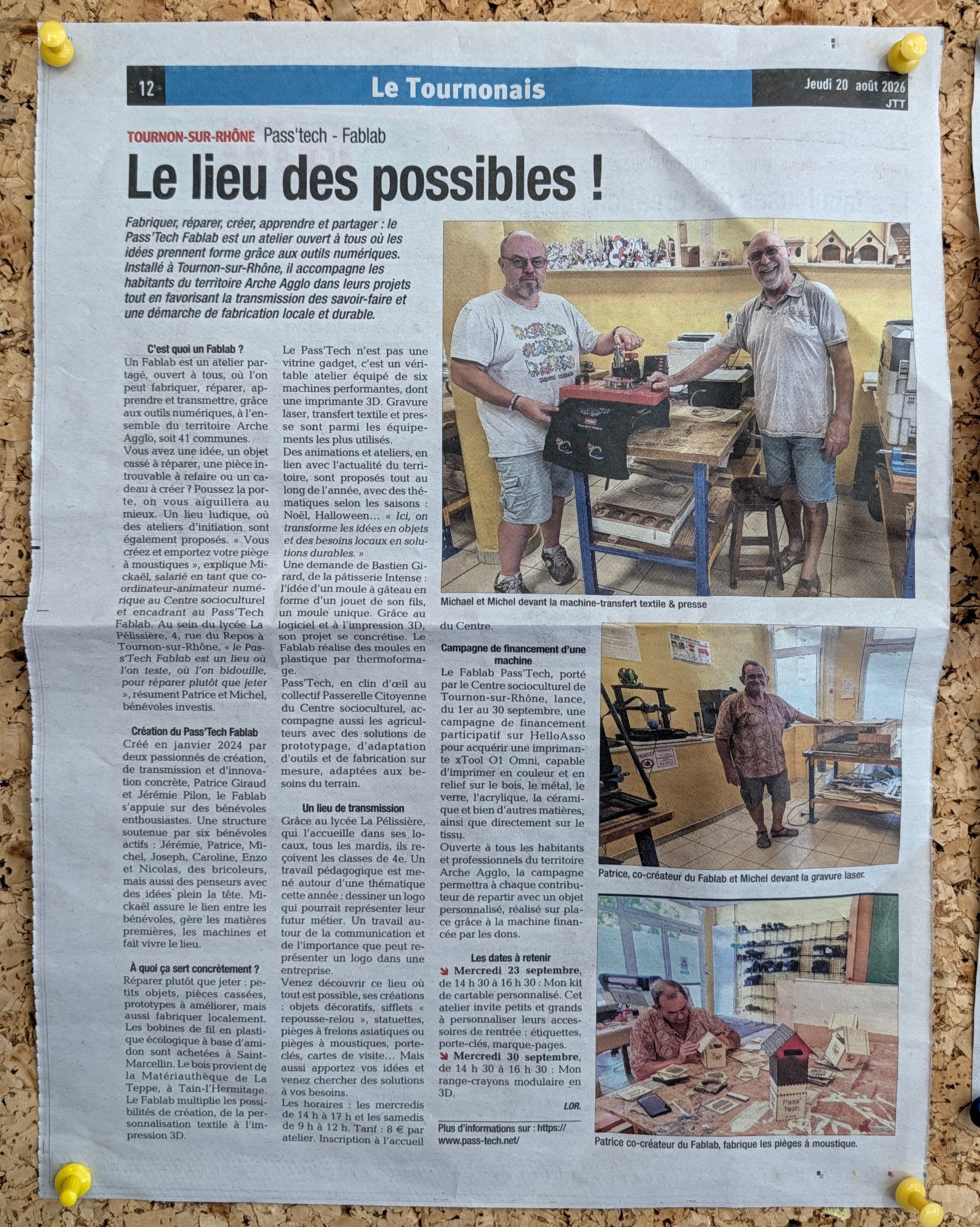 Article de presse du 20 août 2026