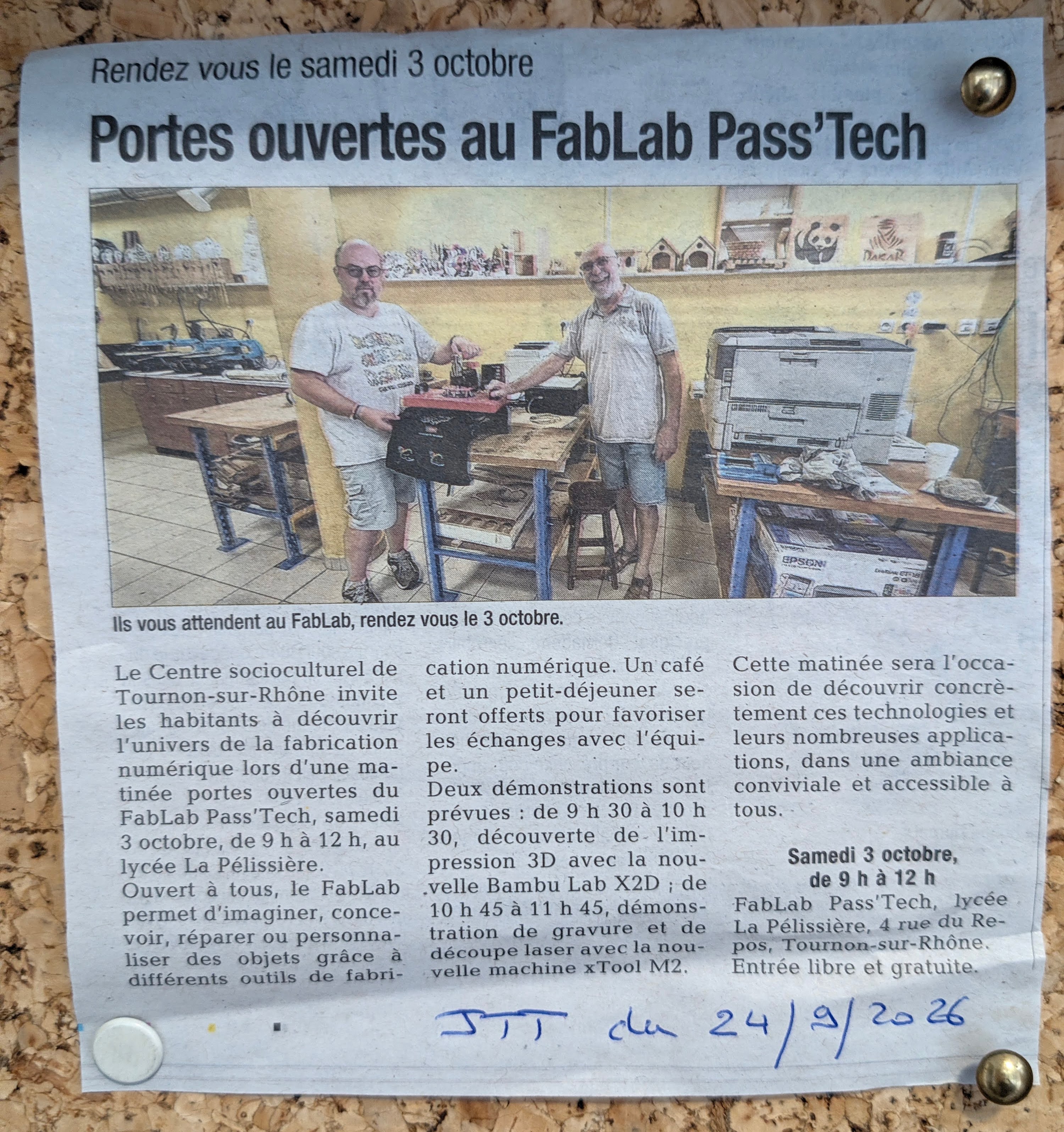 Article de presse du 24 septembre 2026